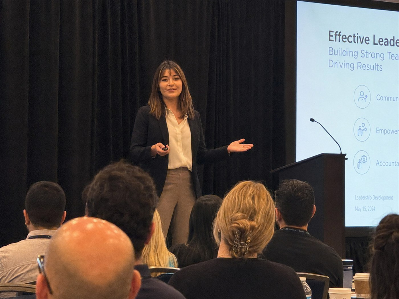Danielle Beram facilitating a leadership development session
